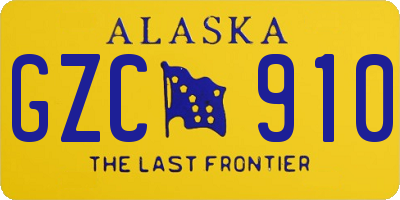 AK license plate GZC910