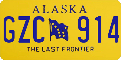 AK license plate GZC914