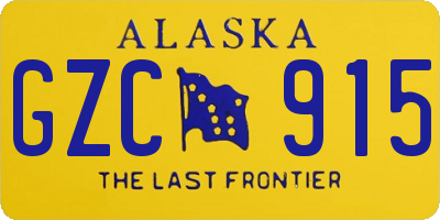 AK license plate GZC915