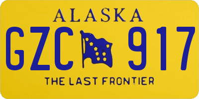 AK license plate GZC917
