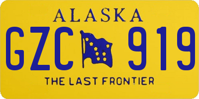AK license plate GZC919