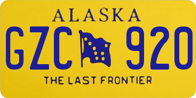AK license plate GZC920