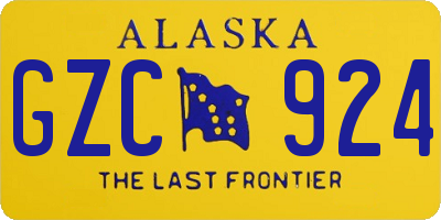 AK license plate GZC924
