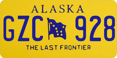 AK license plate GZC928