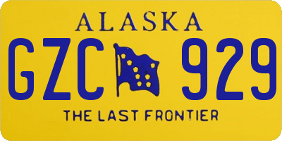 AK license plate GZC929