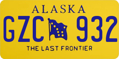 AK license plate GZC932