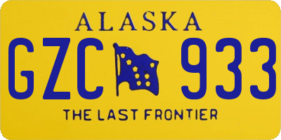 AK license plate GZC933
