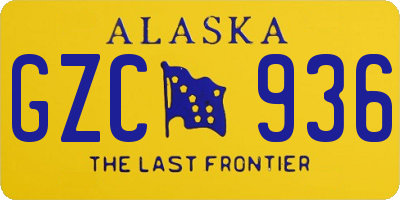AK license plate GZC936
