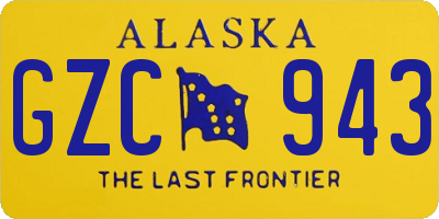 AK license plate GZC943