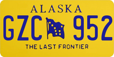 AK license plate GZC952