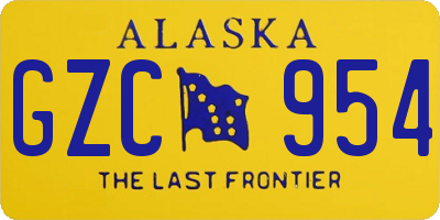 AK license plate GZC954
