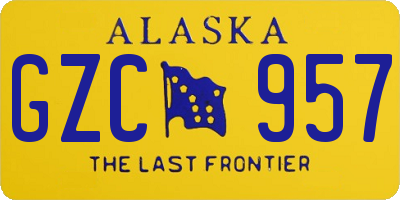 AK license plate GZC957