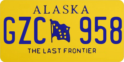 AK license plate GZC958