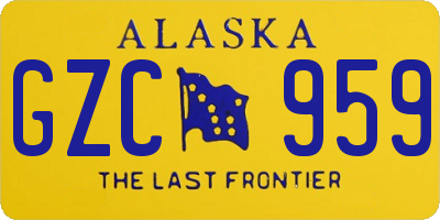 AK license plate GZC959