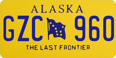 AK license plate GZC960