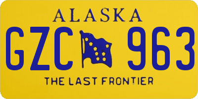 AK license plate GZC963