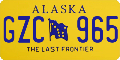 AK license plate GZC965