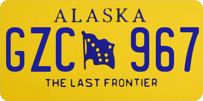 AK license plate GZC967