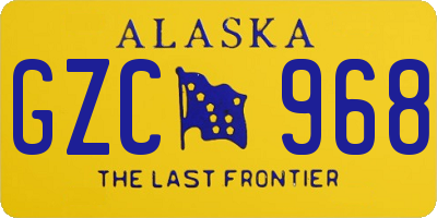 AK license plate GZC968