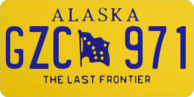 AK license plate GZC971