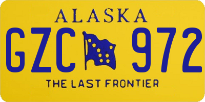 AK license plate GZC972