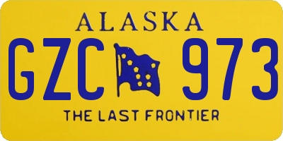 AK license plate GZC973