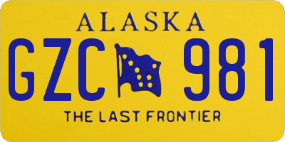 AK license plate GZC981