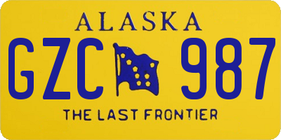 AK license plate GZC987