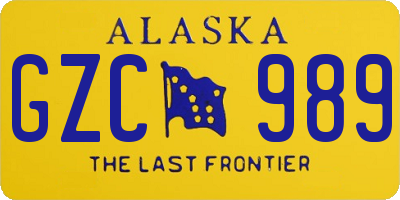 AK license plate GZC989