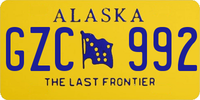 AK license plate GZC992
