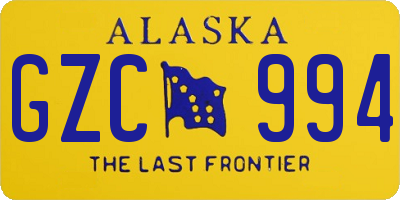 AK license plate GZC994