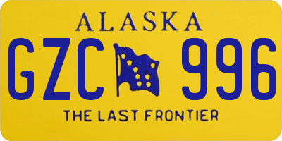 AK license plate GZC996