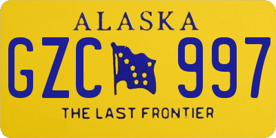 AK license plate GZC997