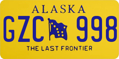 AK license plate GZC998