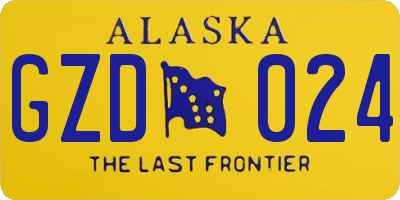 AK license plate GZD024