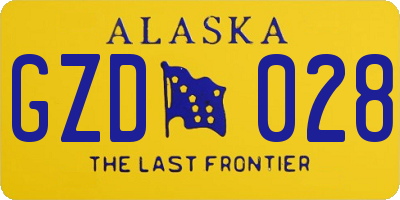 AK license plate GZD028