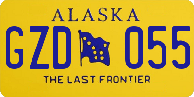 AK license plate GZD055