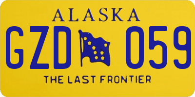 AK license plate GZD059