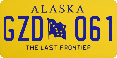 AK license plate GZD061