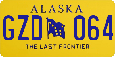 AK license plate GZD064