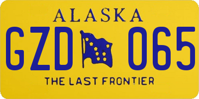 AK license plate GZD065