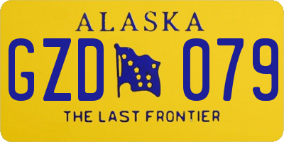 AK license plate GZD079