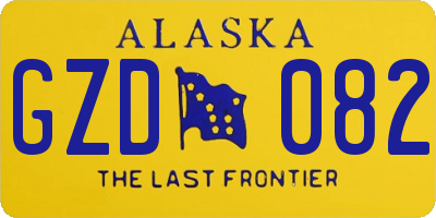 AK license plate GZD082