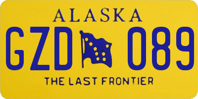 AK license plate GZD089