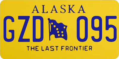 AK license plate GZD095