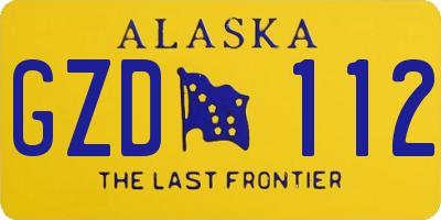 AK license plate GZD112