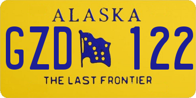 AK license plate GZD122