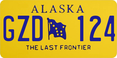 AK license plate GZD124