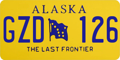 AK license plate GZD126