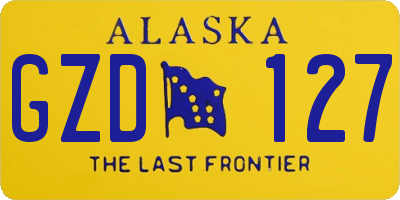 AK license plate GZD127